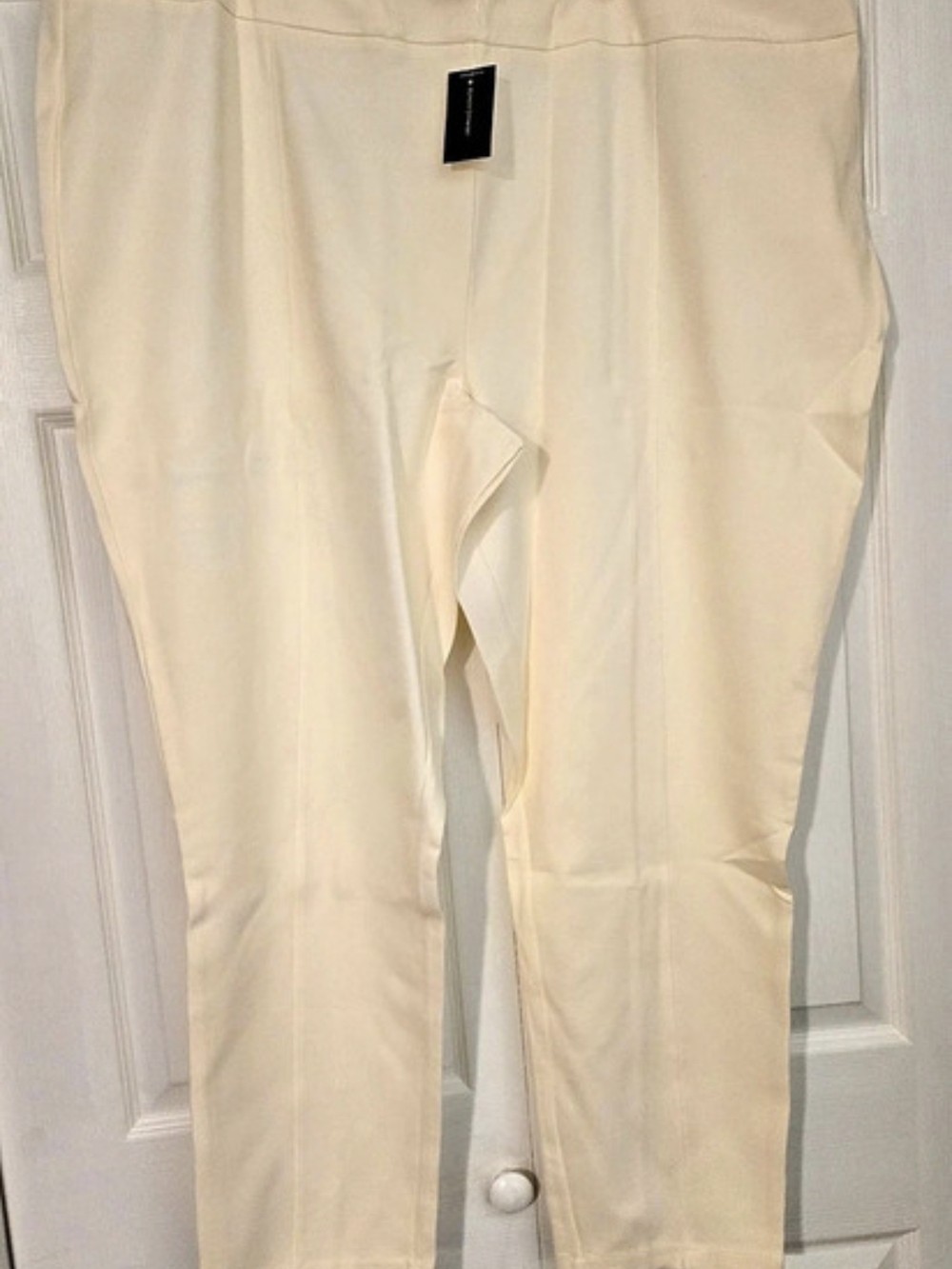 Ashley Stewart Legging Cream Leggings Waist 30/32 NWT
